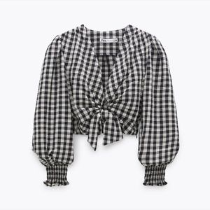 Zara Gingham Crop Top